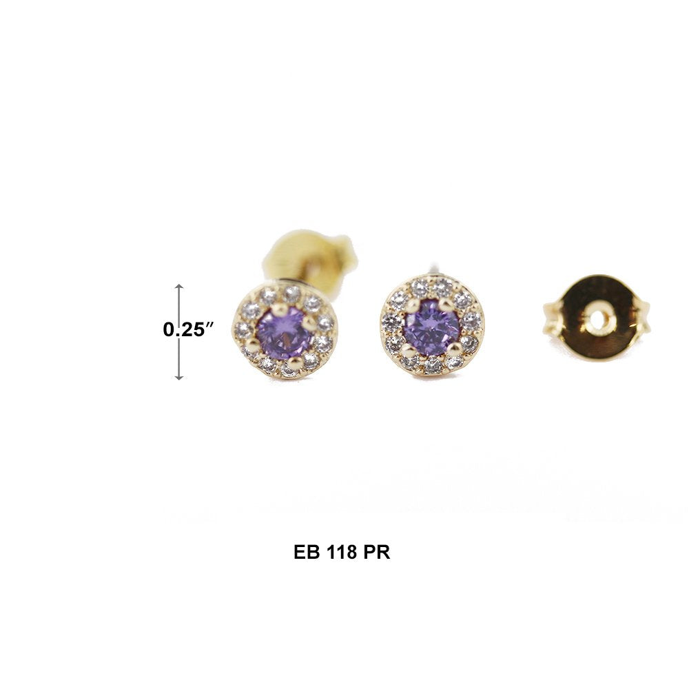 3 MM CZ Stud Earrings EB 118 PR