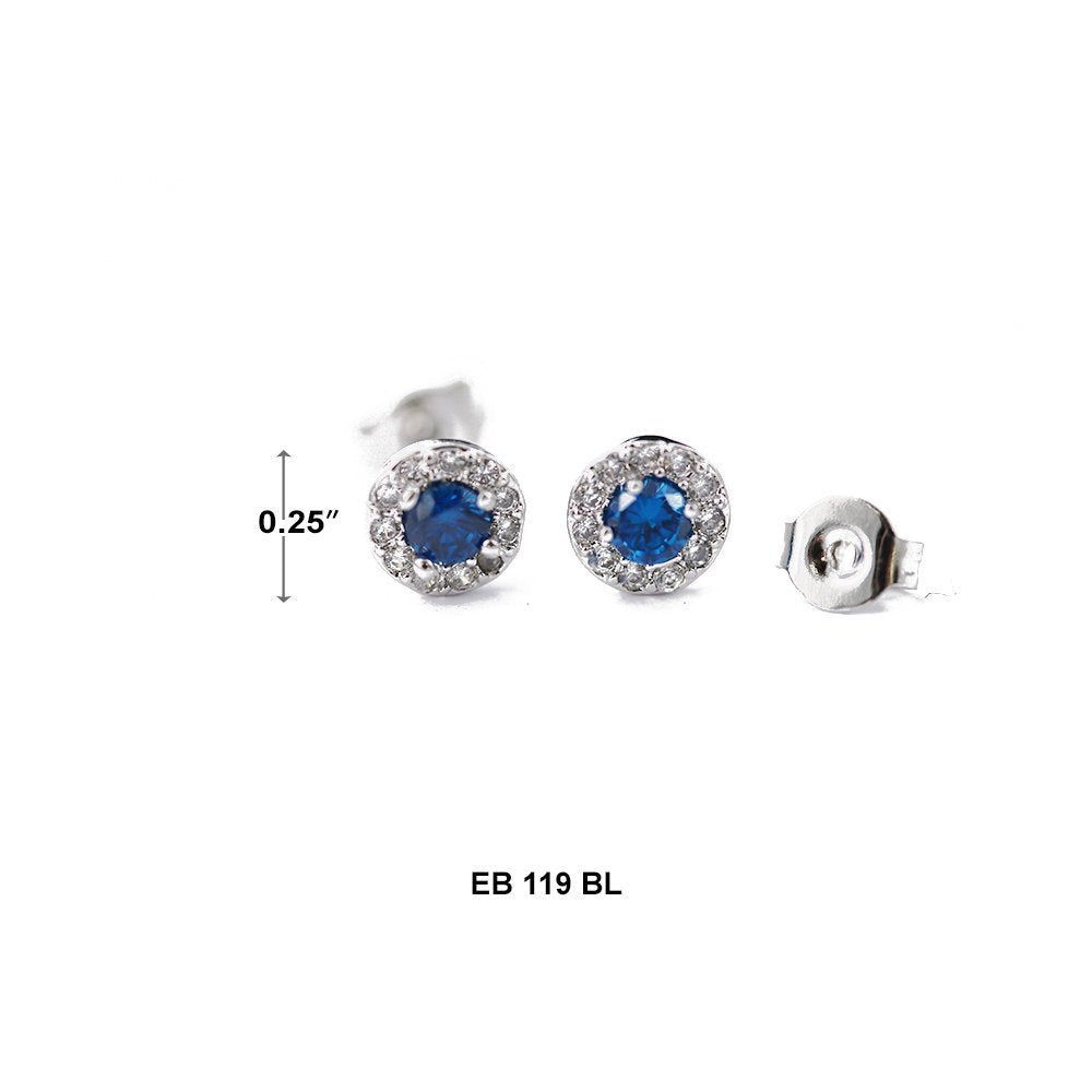 4 MM CZ Stud Earrings EB 119 RB