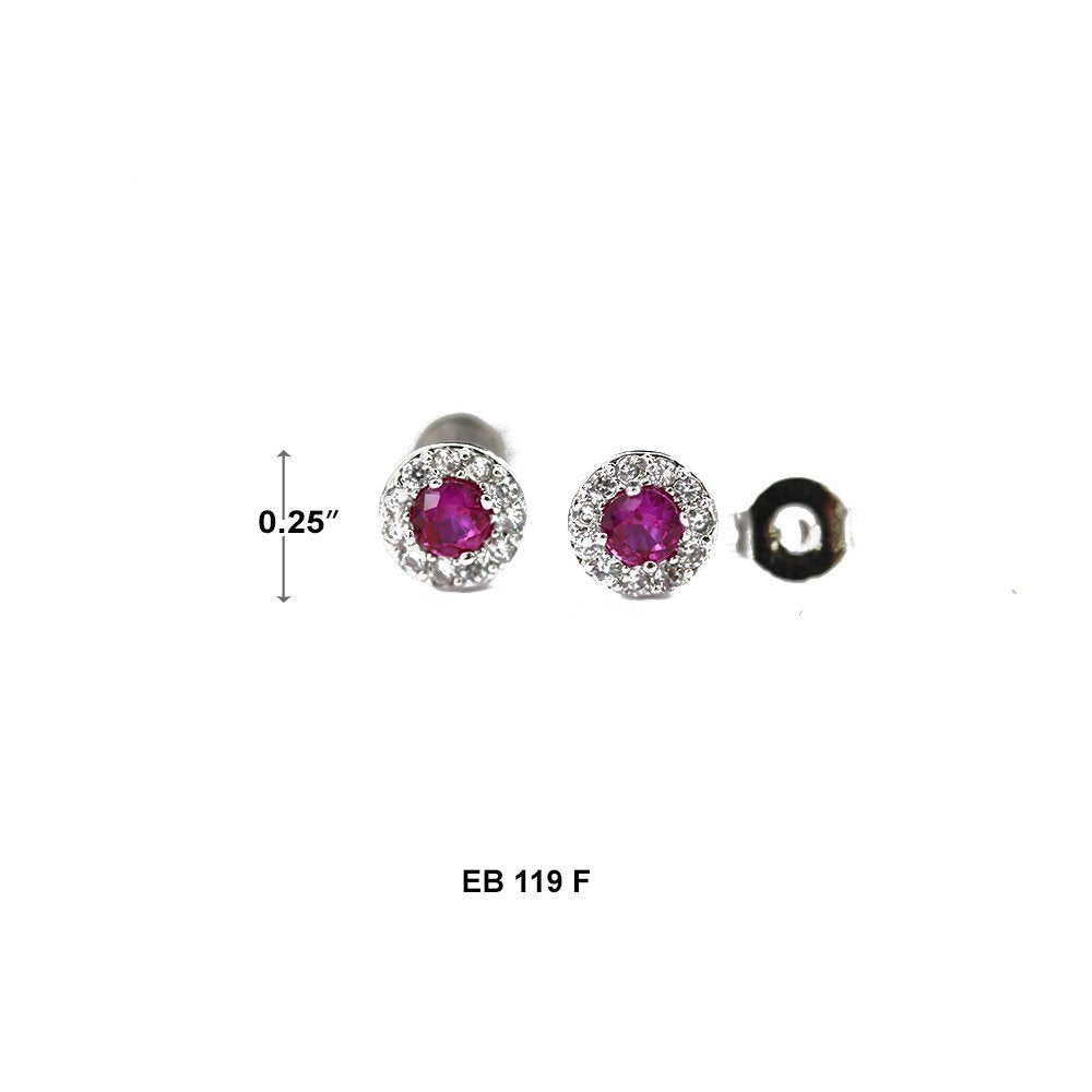 4 MM CZ Stud Earrings EB 119 F