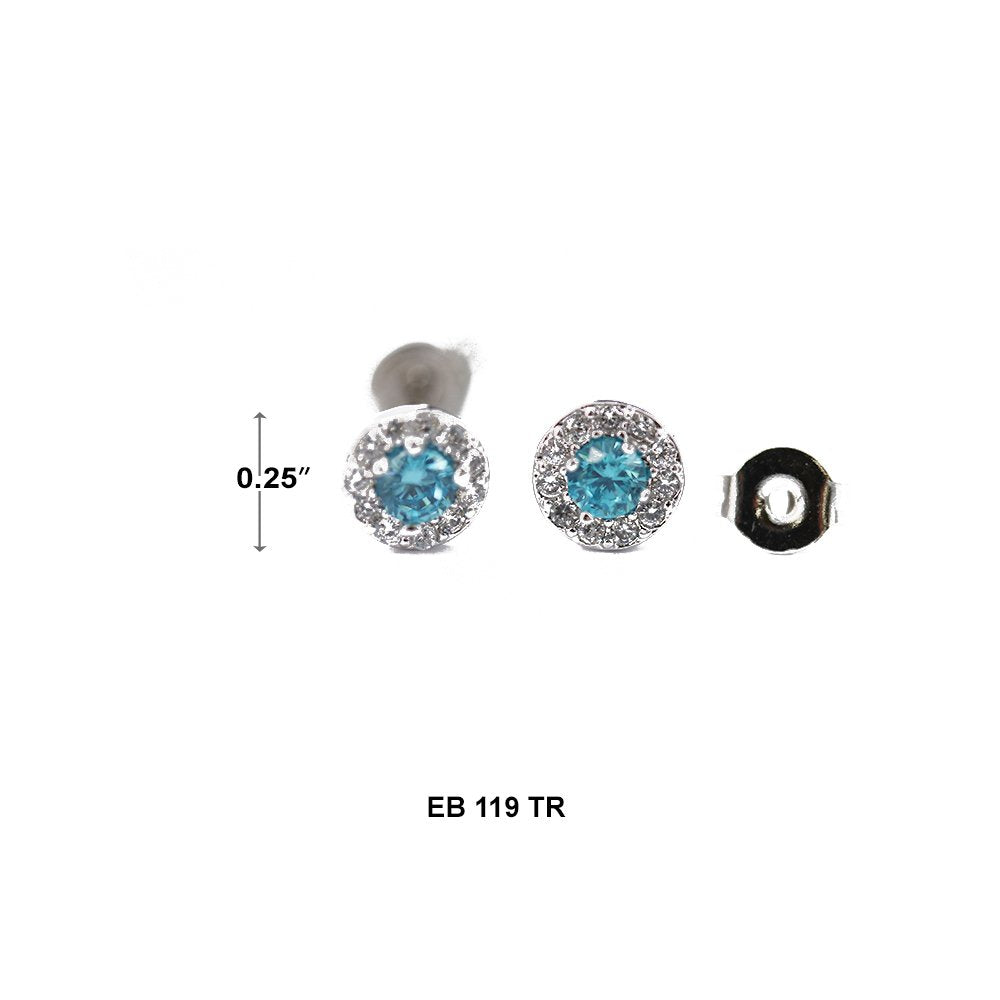 4 MM CZ Stud Earrings EB 119 TR