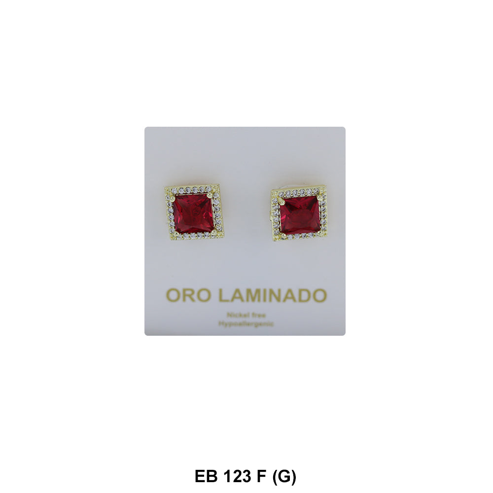 7 MM CZ Aretes de botón EB 123 (G) F