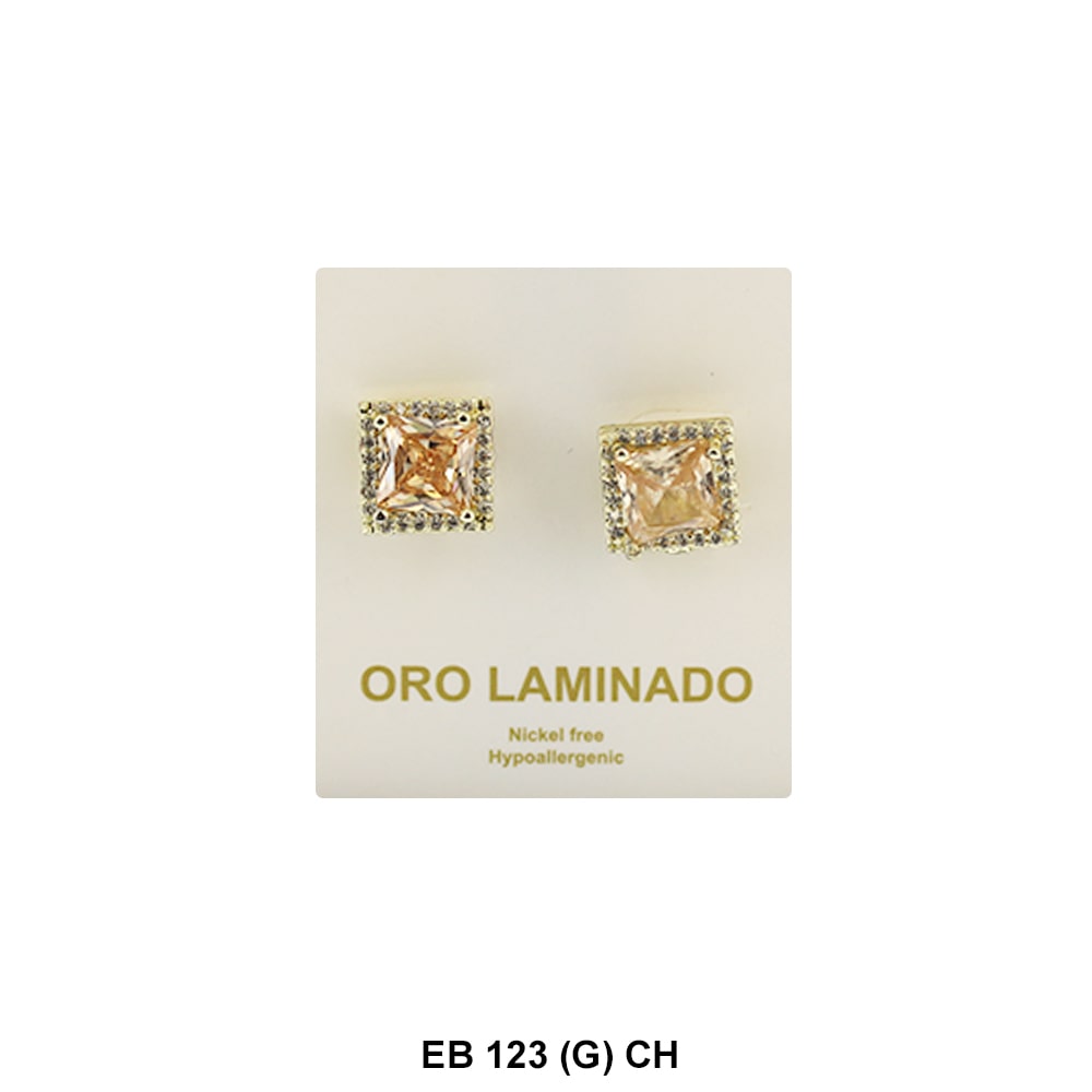 7 MM CZ Aretes de botón EB 123 (G) CH