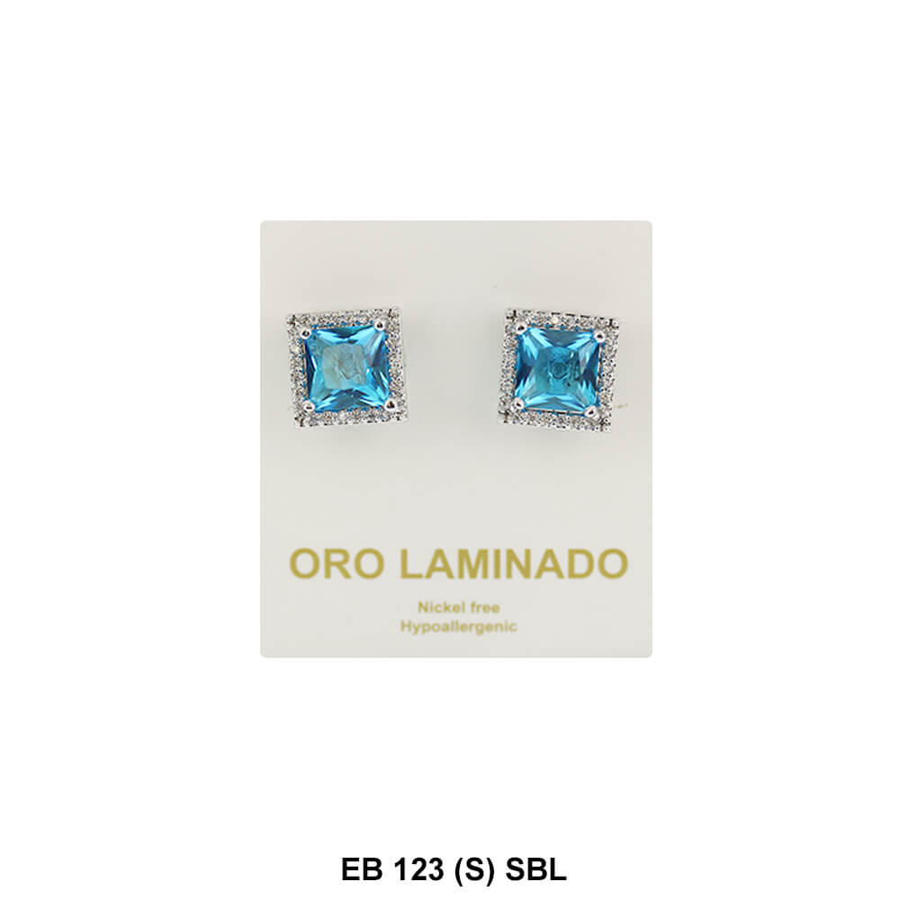 7 MM CZ Stud Earrings EB 123 (S) SBL