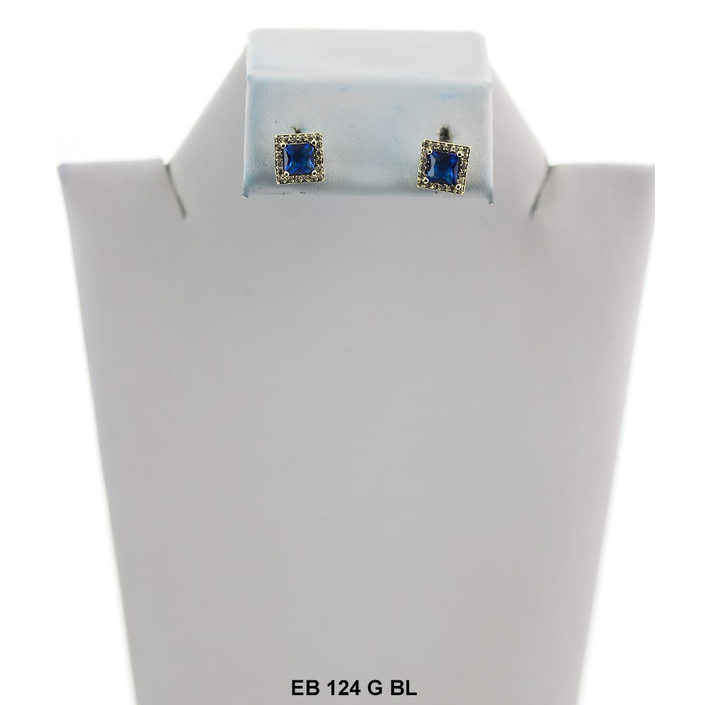 5 MM CZ Stud Earrings EB 124 (G) BL