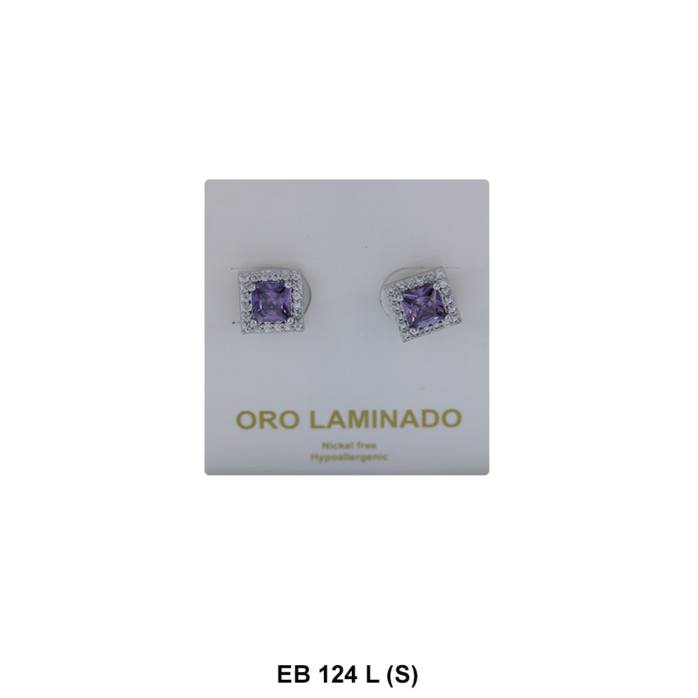 5 MM CZ Aretes de botón EB 124 (S) L