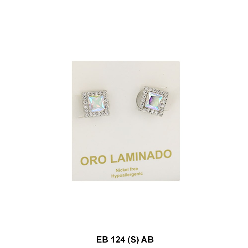 5 MM CZ Stud Earrings EB 124 (S) AB