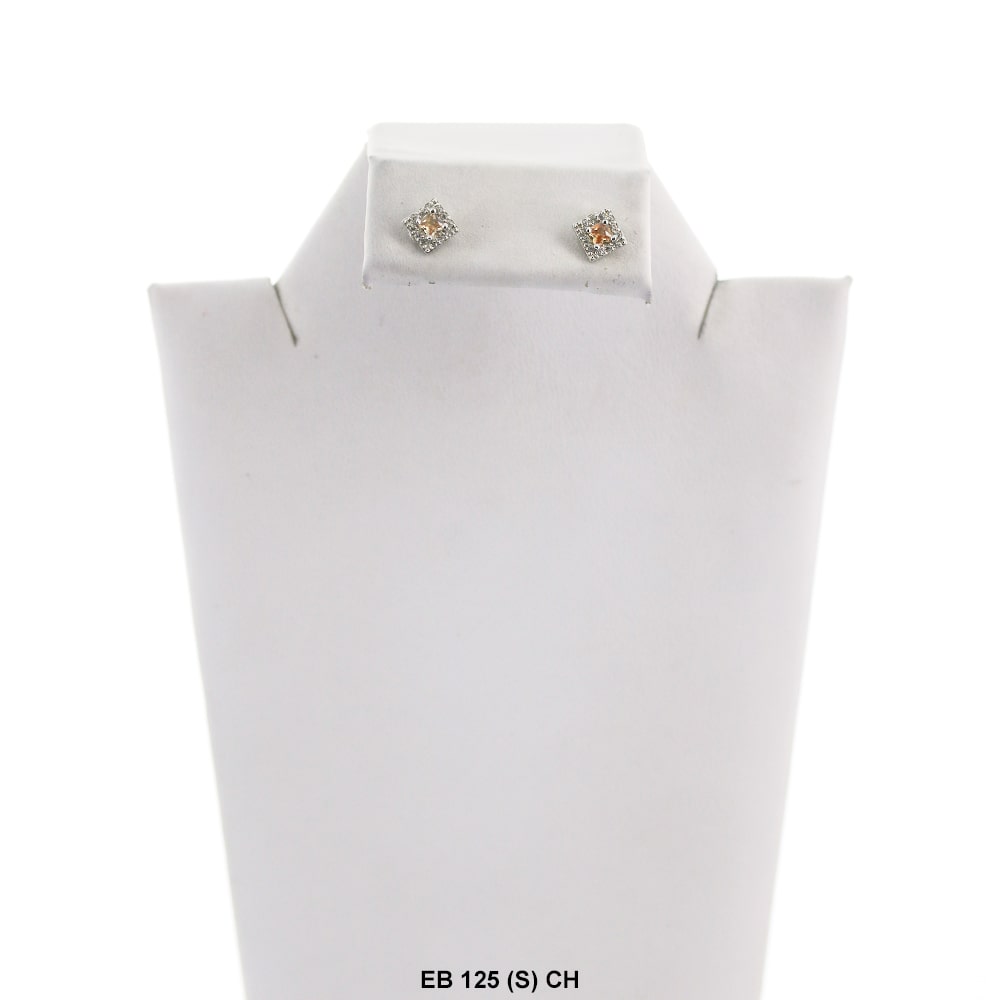 3 MM CZ Stud Earrings EB 125 (S) CH