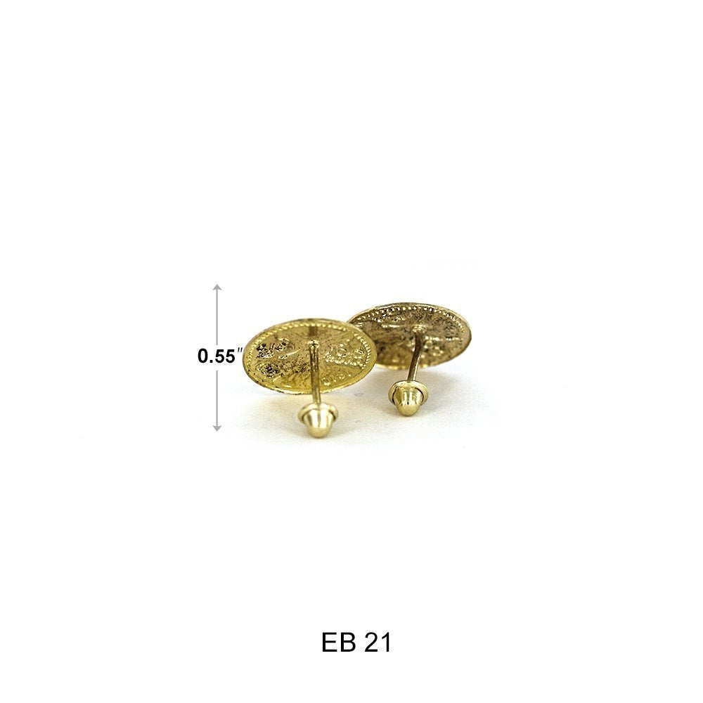 14 MM Centinario Screwback Earrings EB 21