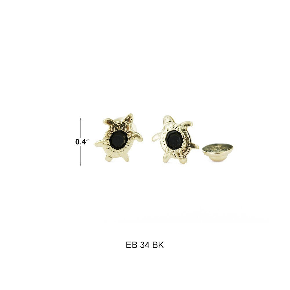 Turtle Stud Earrings EB 34 BK