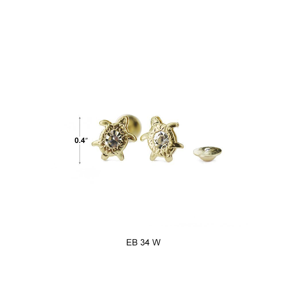 Turtle Stud Earrings EB 34 W