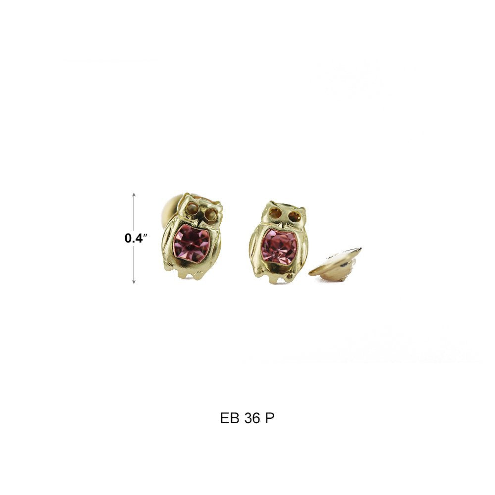 Owl Stud Earrings EB 36 P