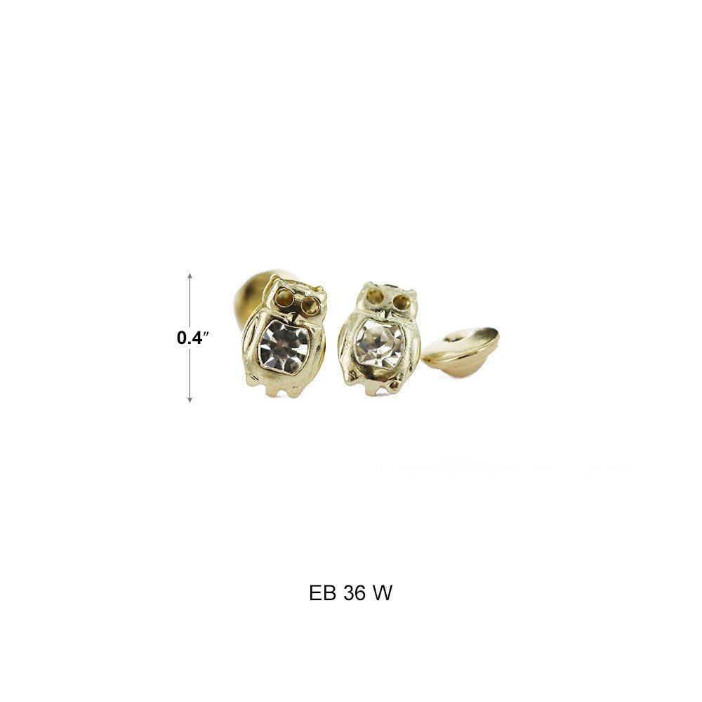 Owl Stud Earrings EB 36 W