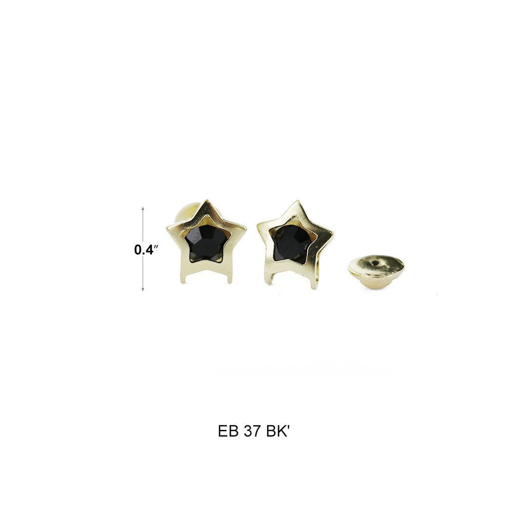 Star Stud Earrings EB 37 BK