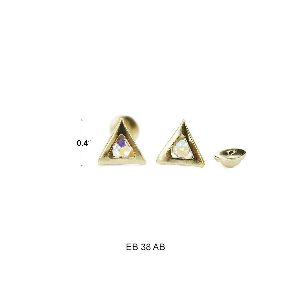 Triangle Stud Earrings EB 38 AB