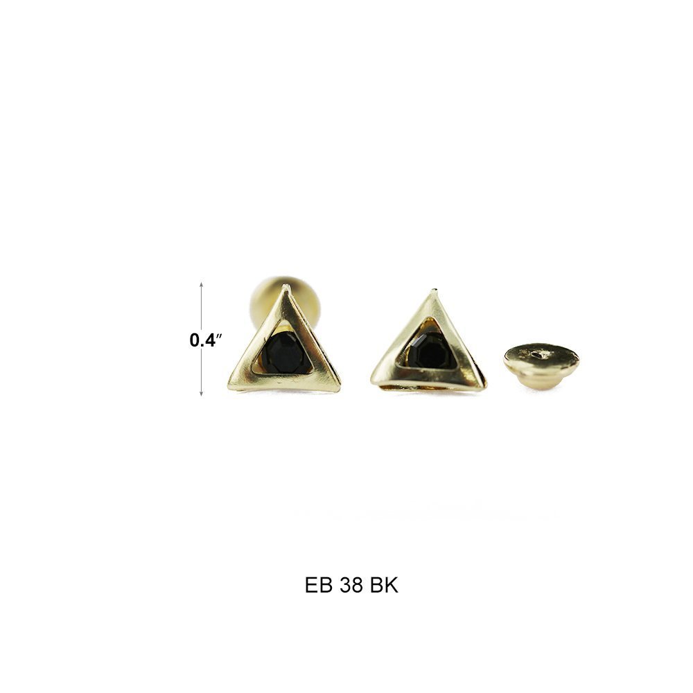 Triangle Stud Earrings EB 38 BK