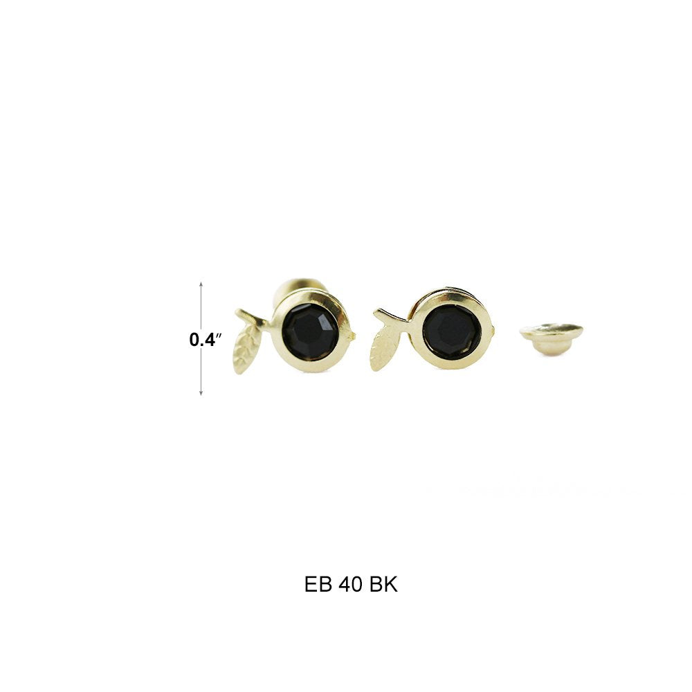 Pear Stud Earrings EB 40 BK