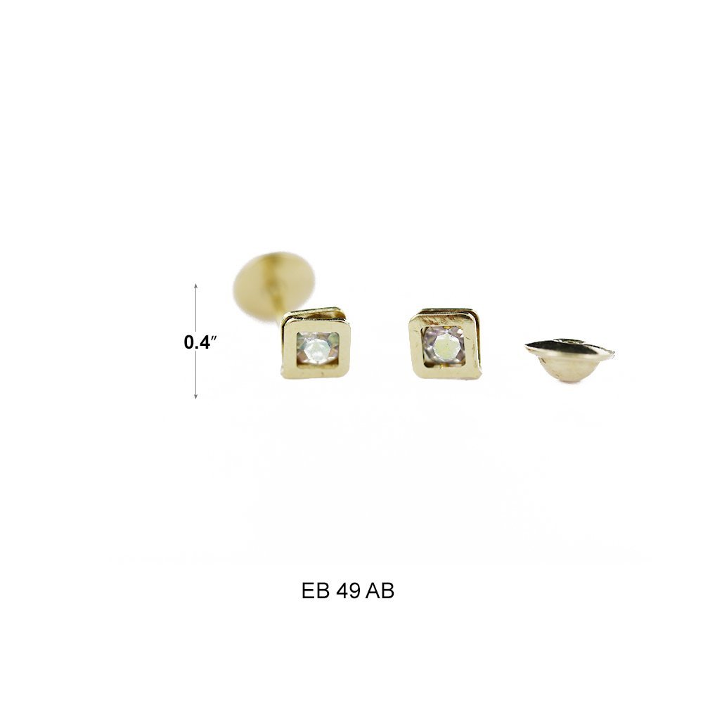 Square Stud Earrings EB 49 AB