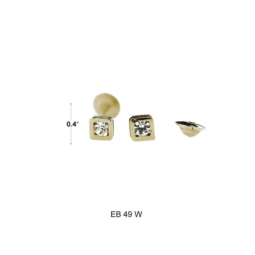 Square Stud Earrings EB 49 W