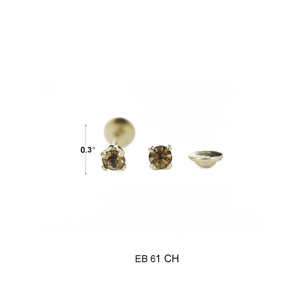 4 MM Round Stud Earrings EB 61 CH