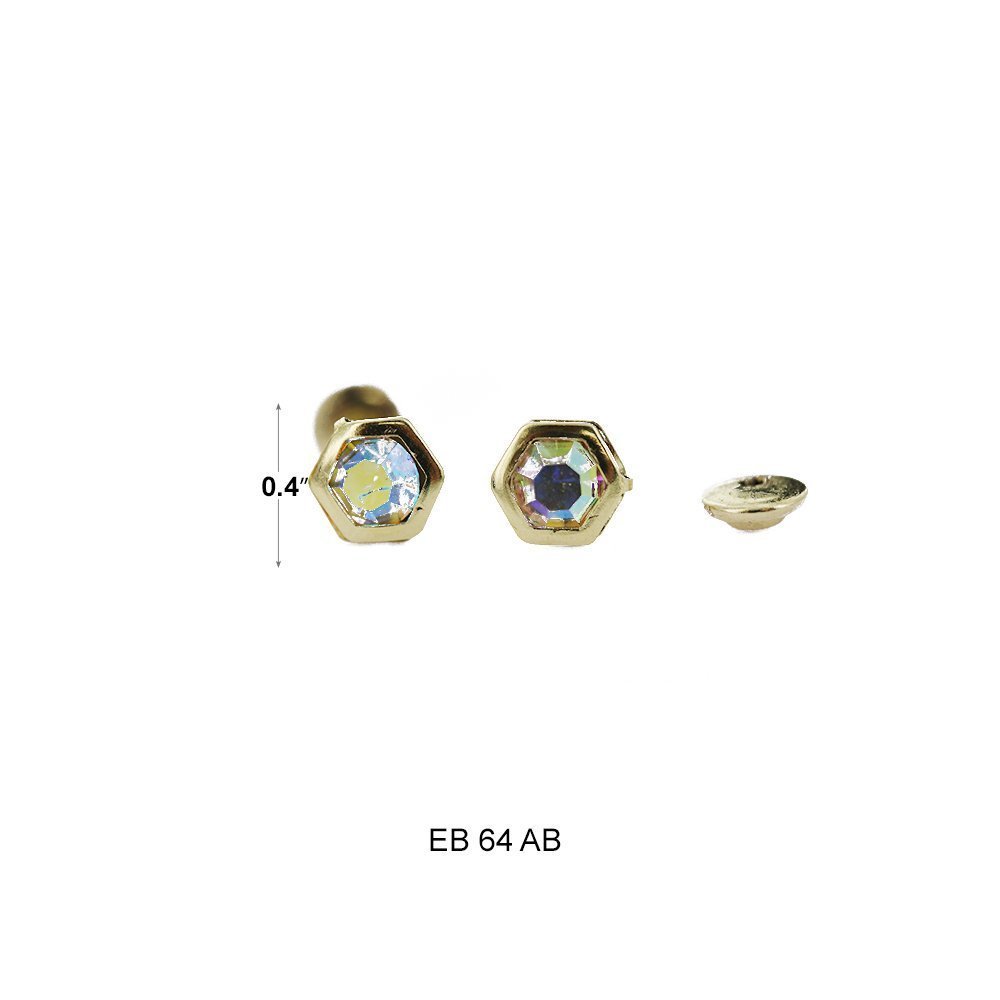 Hexagon Stud Earrings EB 64 AB