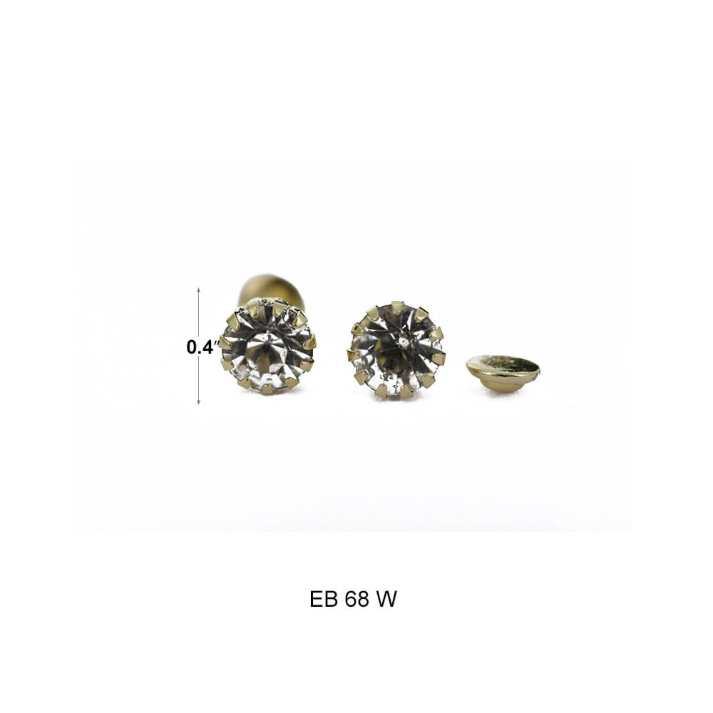 Round Stud Earrings EB 68 W