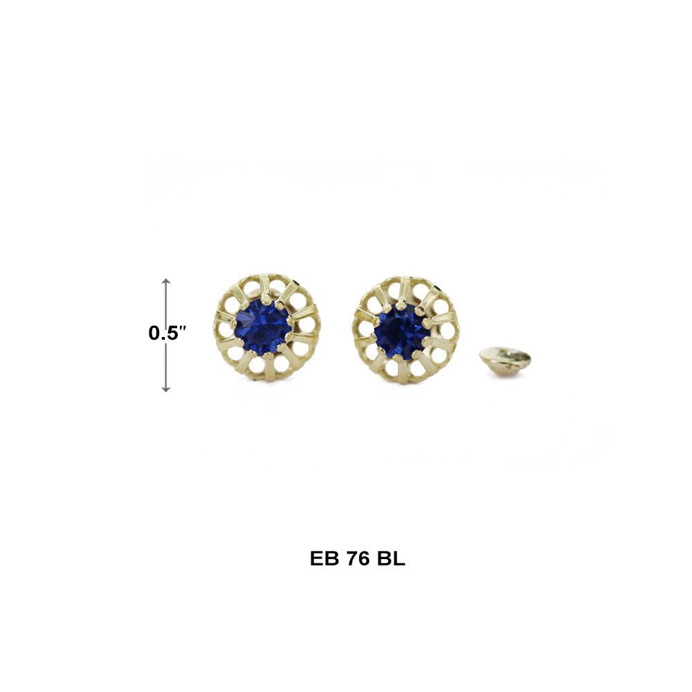 Round Stud Earrings EB 76 BL