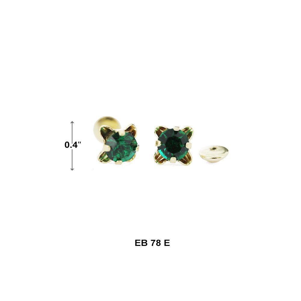 6 MM Round Stud Earrings EB 78 E