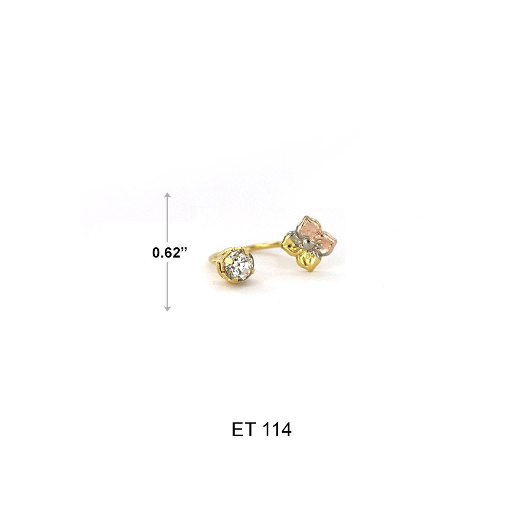 7 MM Flower Telephone Earrings ET 114