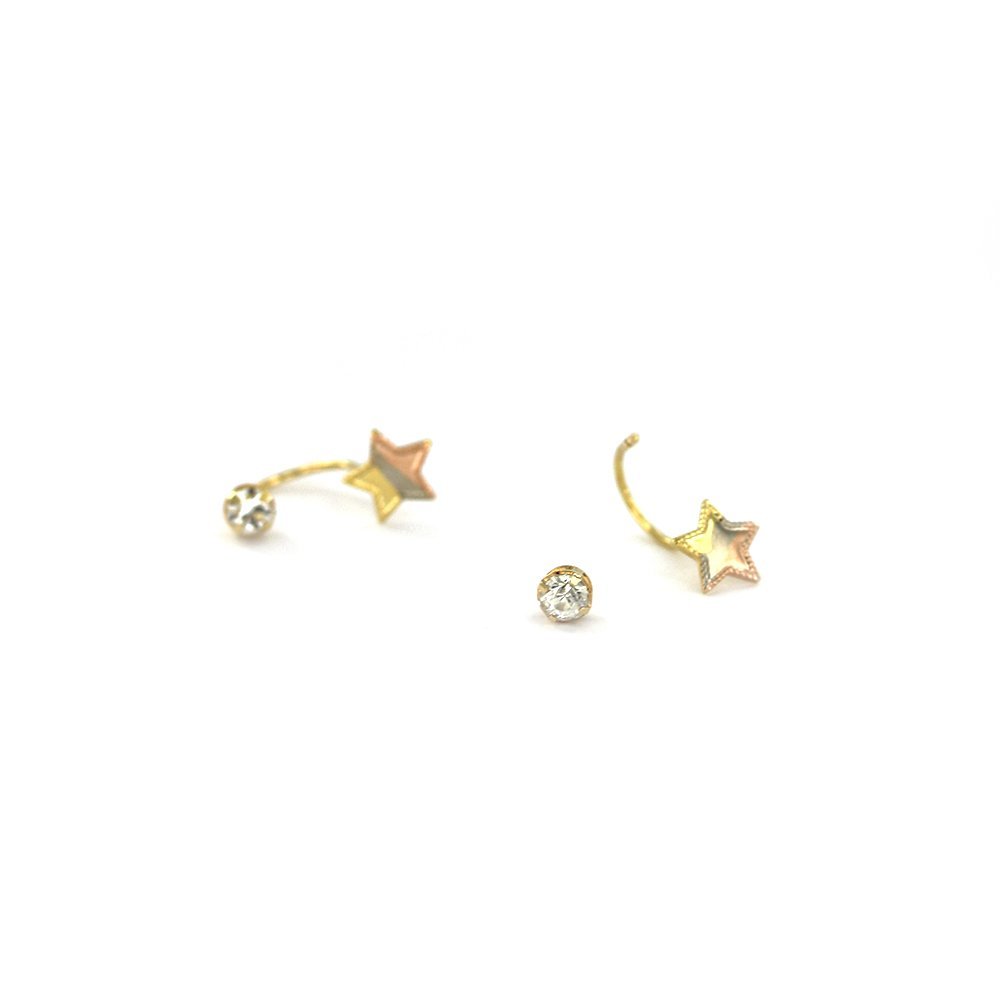 9 MM Star Telephone Earrings ET 118 W