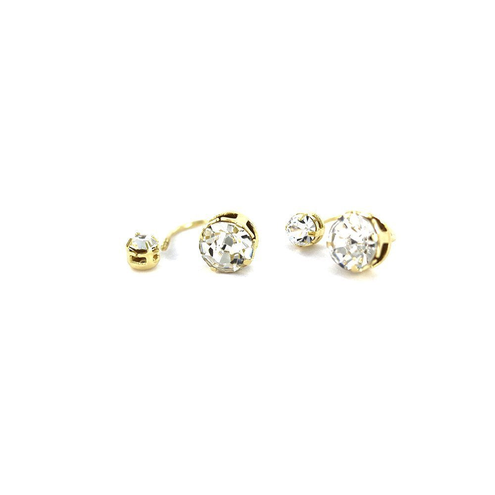 Telephone CZ Earrings  White ET 155 W