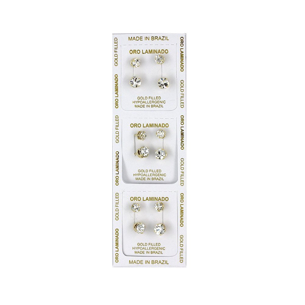 Telephone CZ Earrings  White ET 159 W