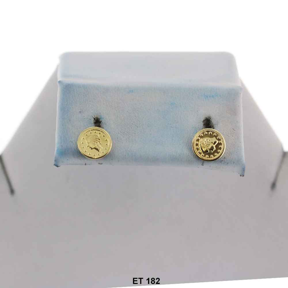 Coin Stud Earrings ET 182