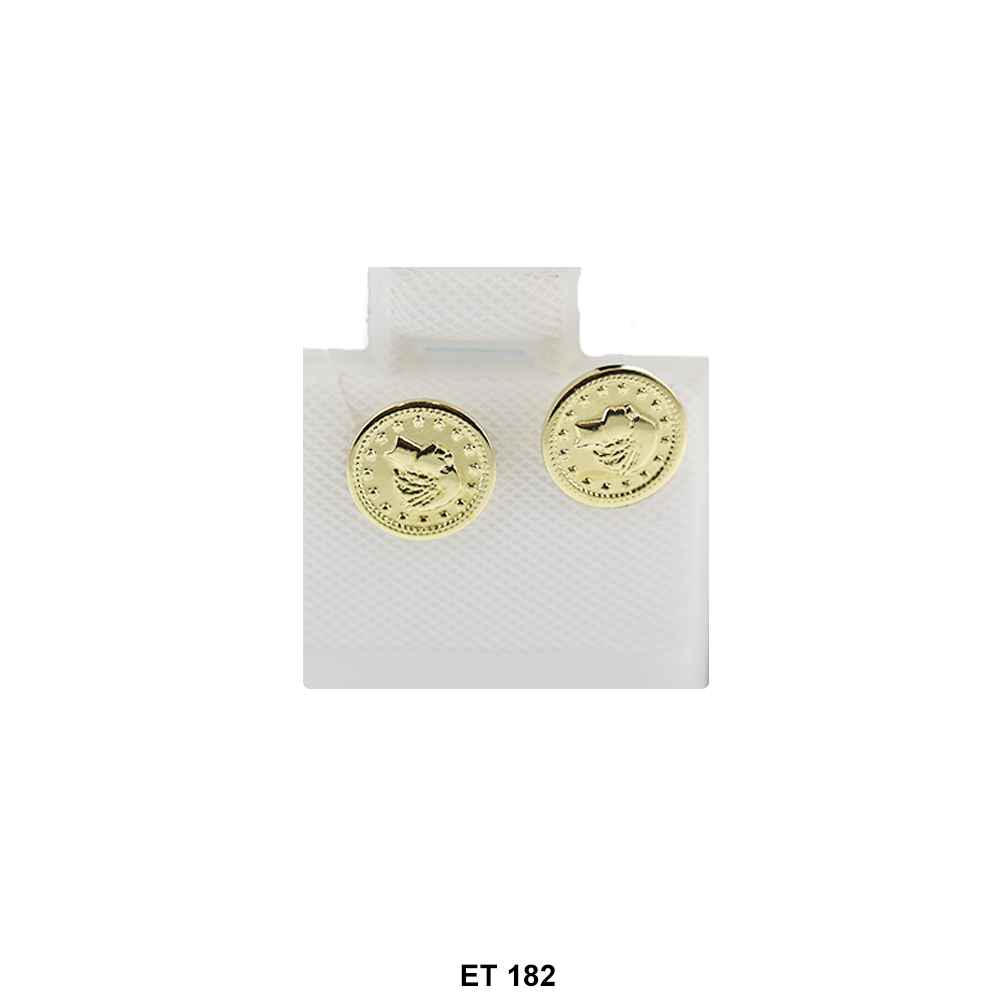 Coin Stud Earrings ET 182