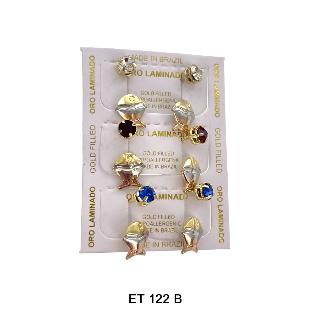 8 MM Fish Telephone Earrings ET 122 B