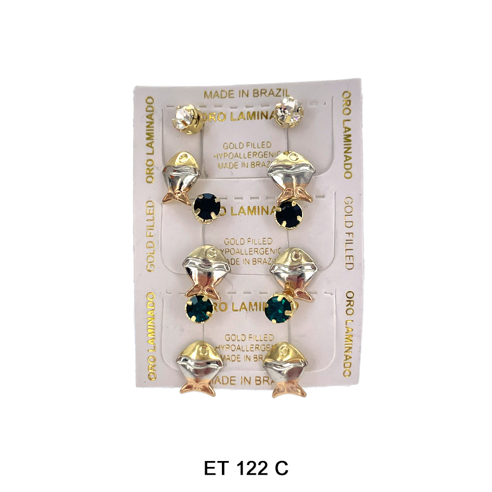 8 MM Fish Telephone Earrings ET 122 C