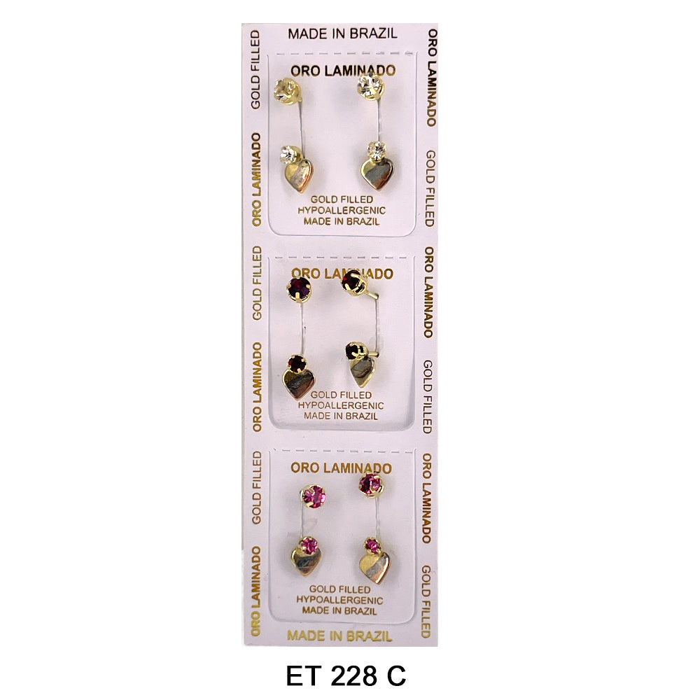 Heart Telephone Earrings ET 228 C