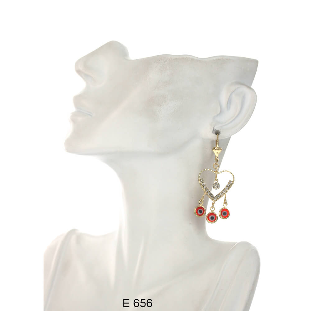 Evil Eye Hanging Earrings E 656