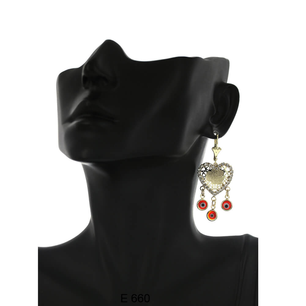 Evil Eye Hanging Earrings E 660