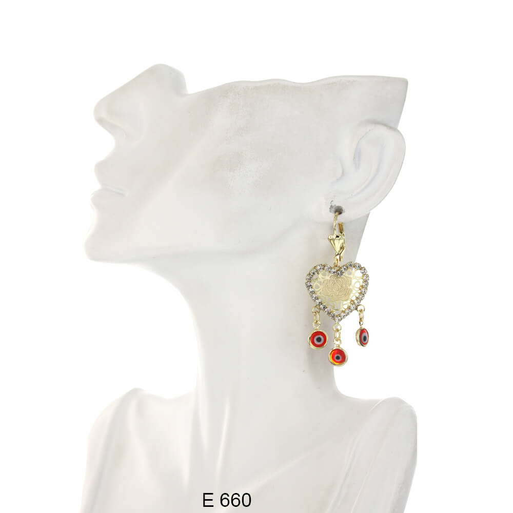 Evil Eye Hanging Earrings E 660