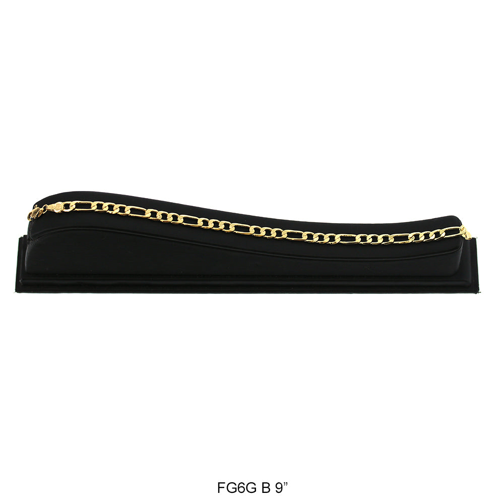 6 MM Figaro Bracelet FG6G B