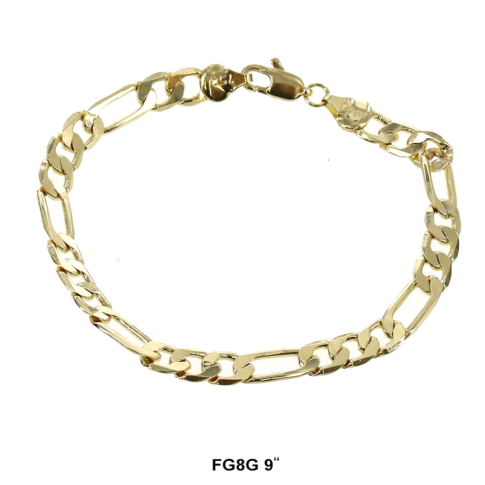 8 MM Figaro Bracelet FG8G