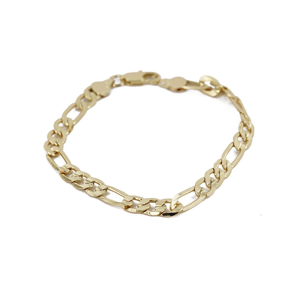 5.7 MM Diamond Cut Figaro Bracelet FC 215 G 8 B