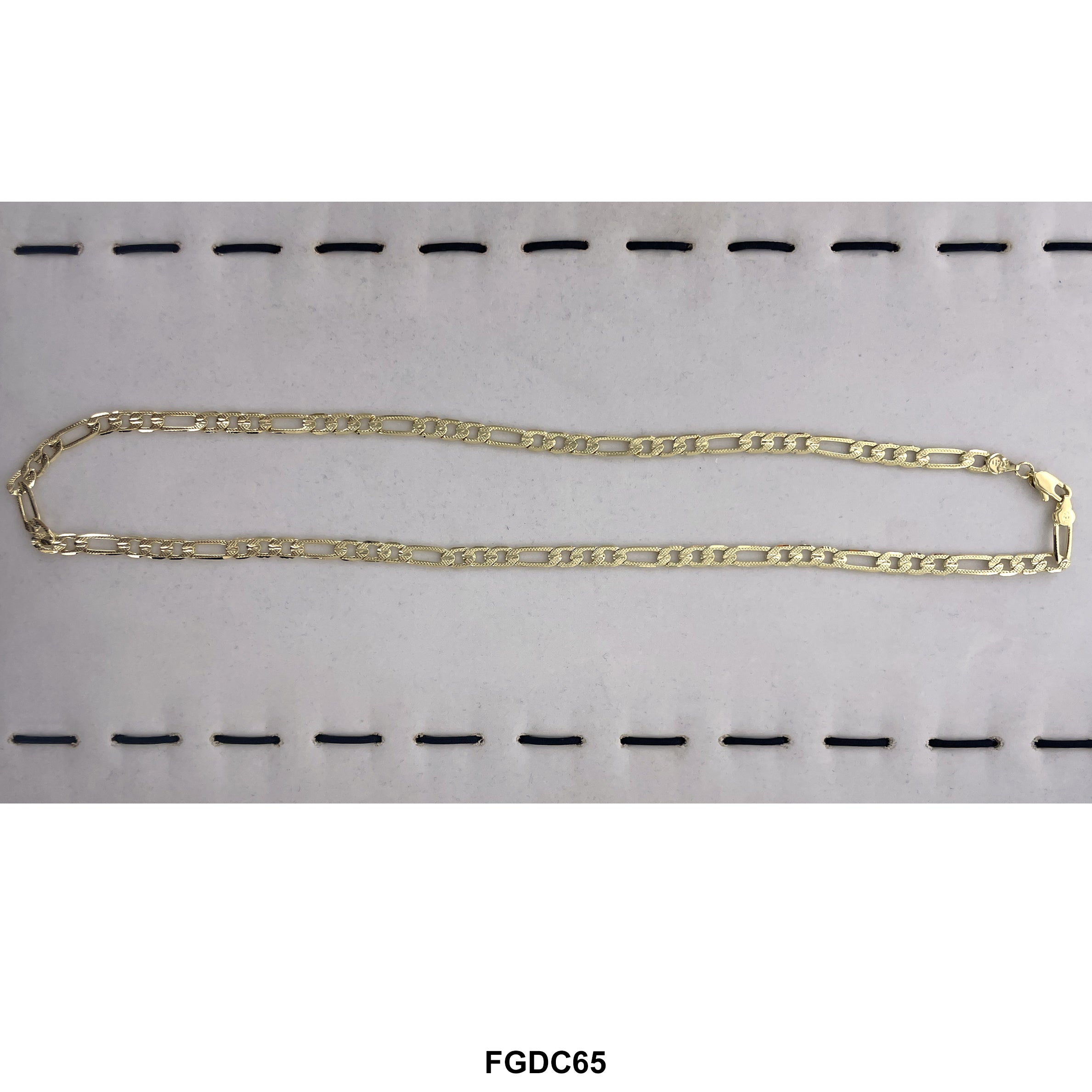 6.5 MM Diamond Cut Figaro Chain FGDC65