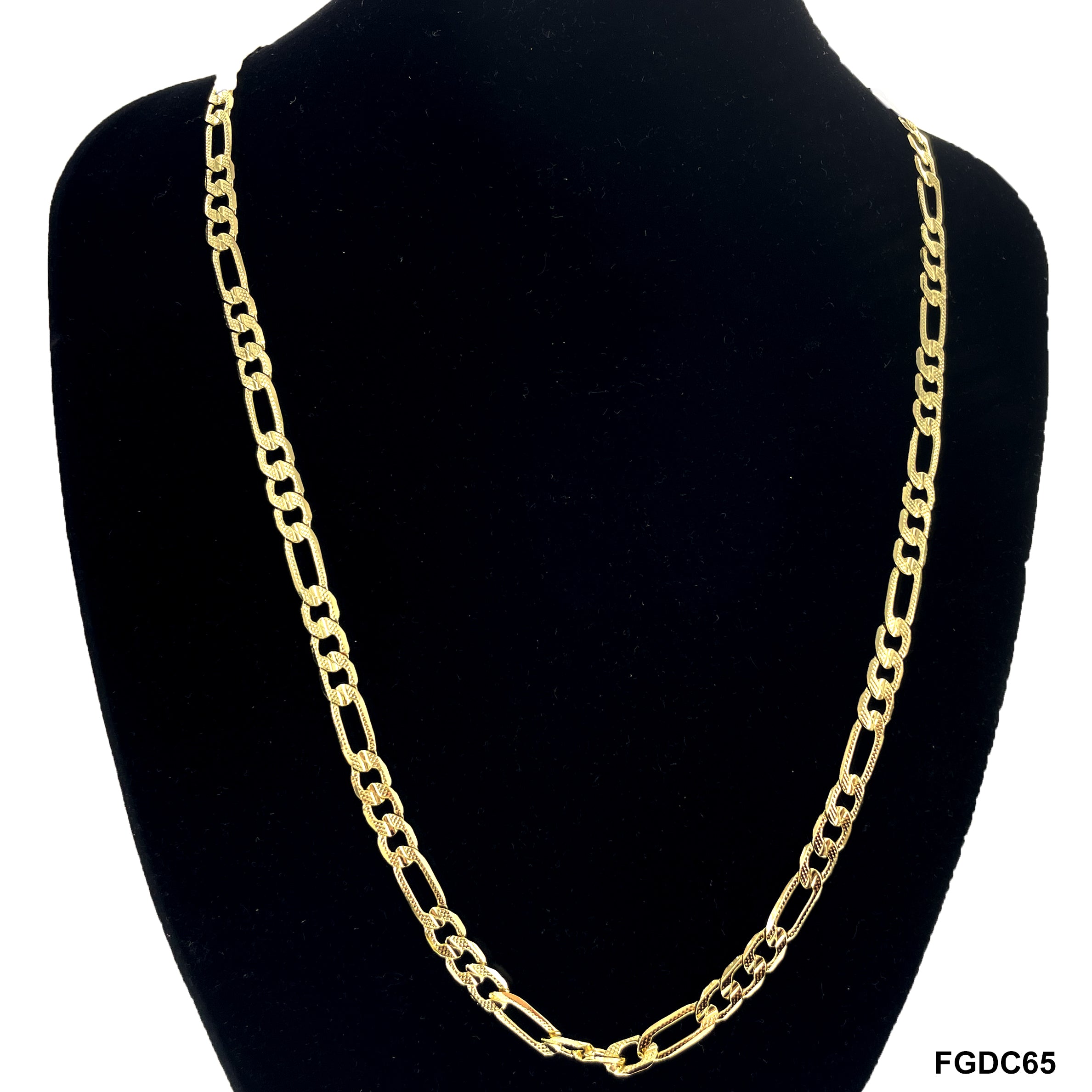 6.5 MM Diamond Cut Figaro Chain FGDC65