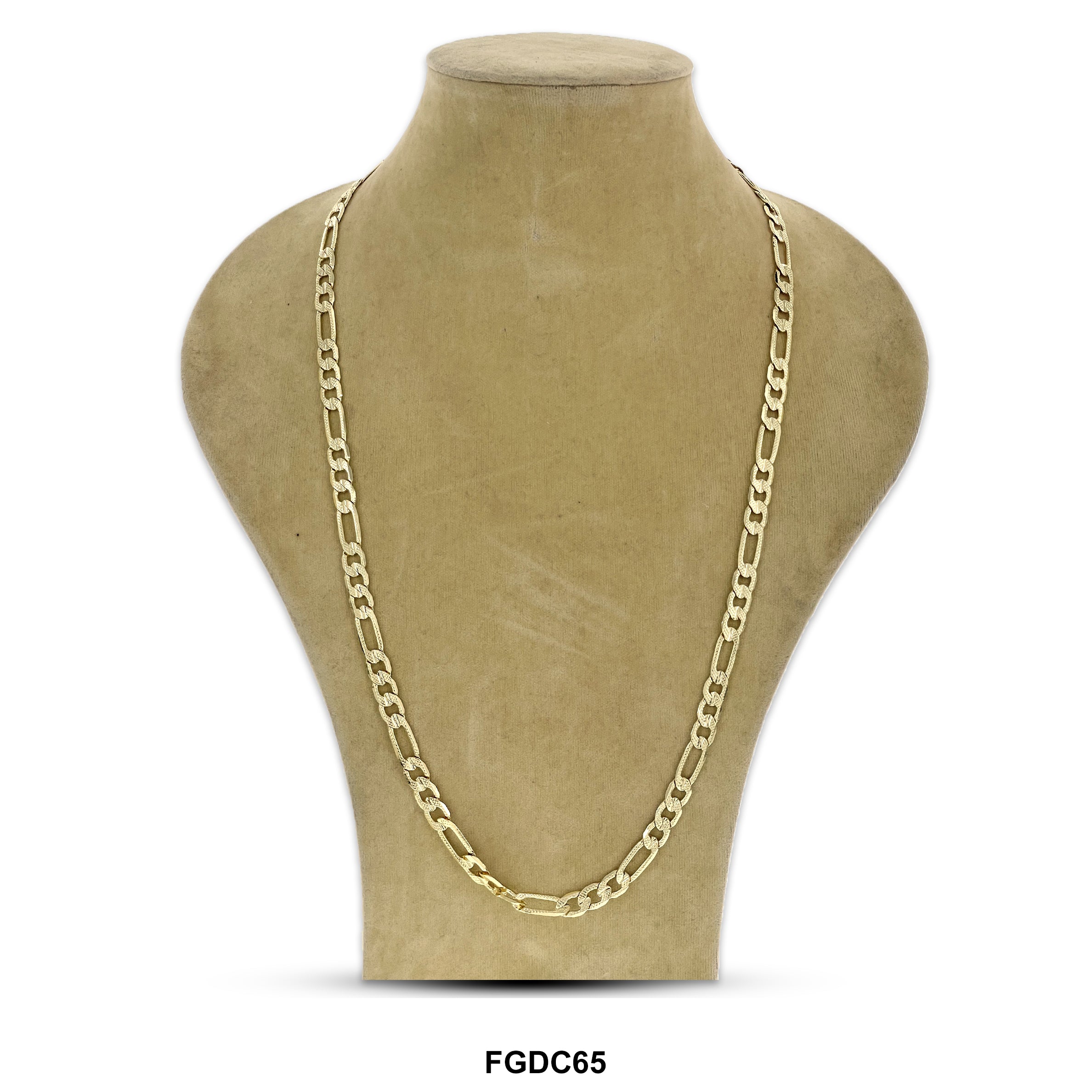 6.5 MM Diamond Cut Figaro Chain FGDC65