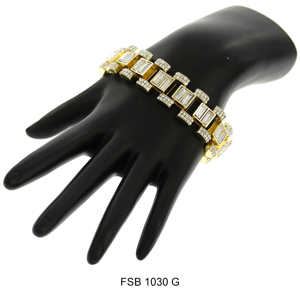 Brazalete de piedras CZ de 18 MM FSB 1030 G