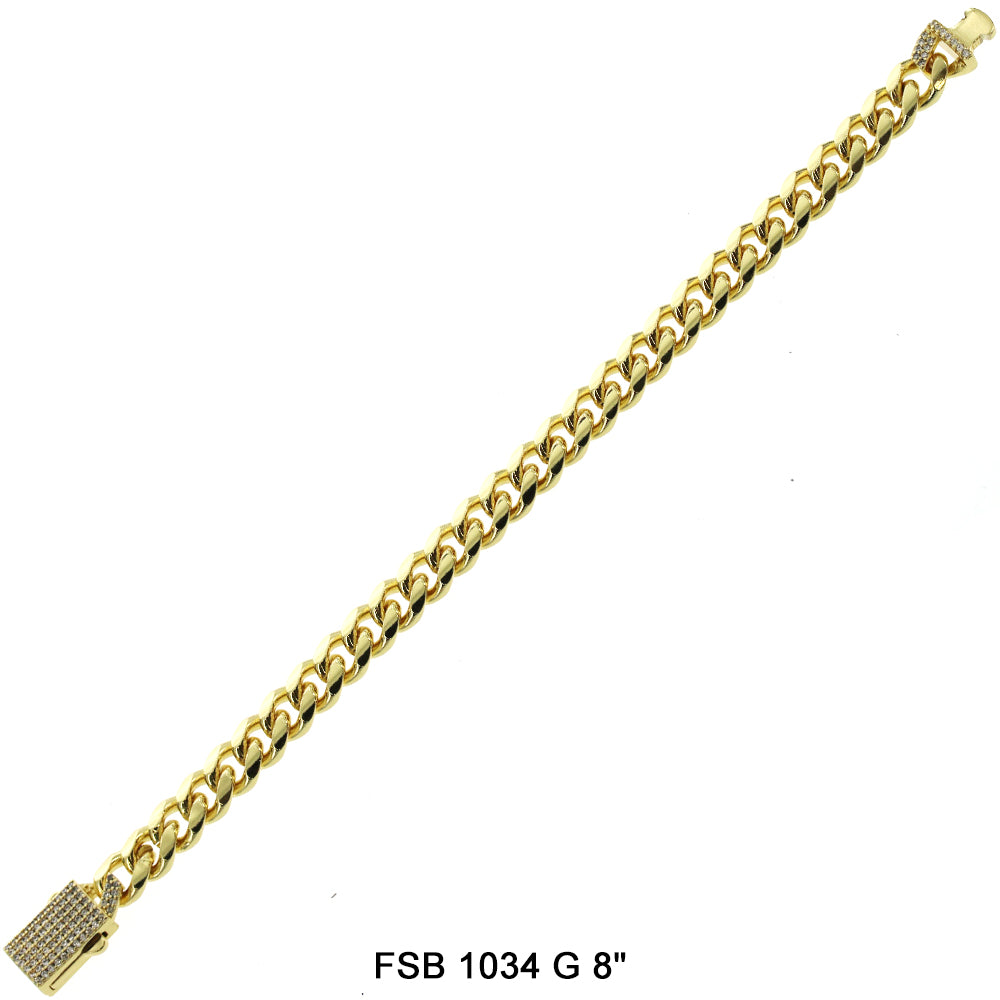 9 MM Cuban Bracelet FSB 1034 G 8"