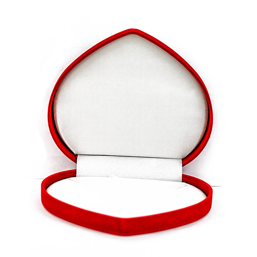 Red Heart Velvet Jewelry Gift Boxes GB 006