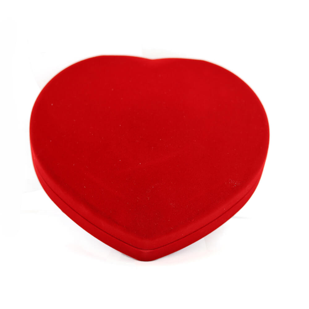 Red Heart Velvet Jewelry Gift Boxes GB 006