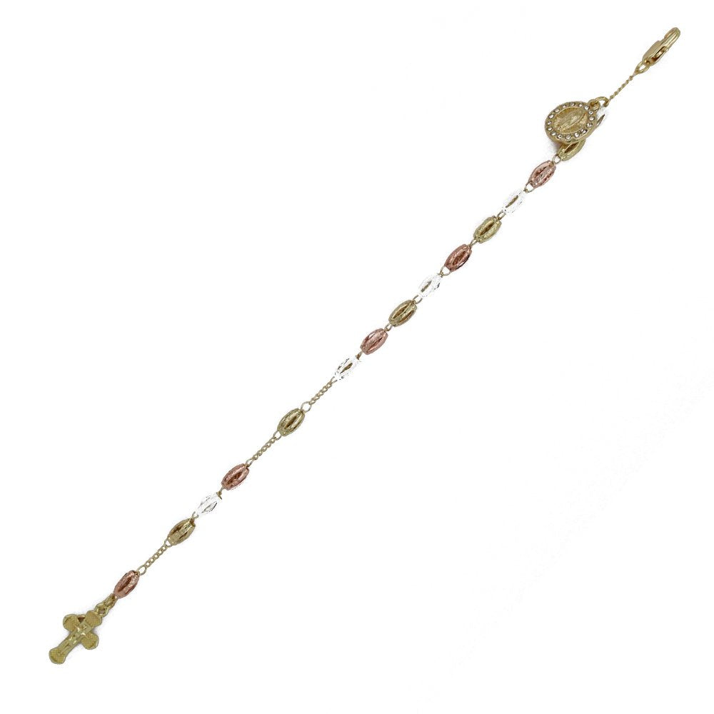 6 MM Rice Beads Hand Rosary Guadalupe HR 6022 W